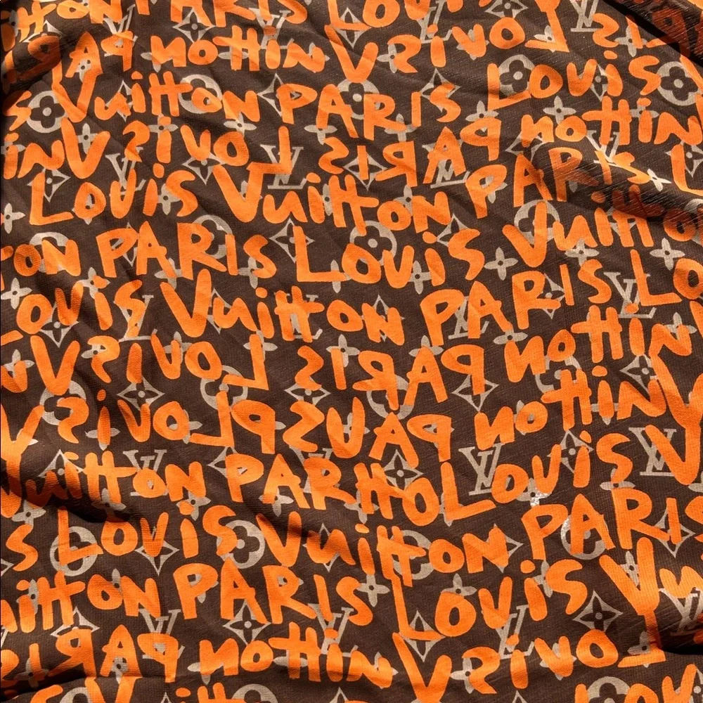 Gorgeous Brown & Orange Graffiti Scarf - Picture 3 of 5